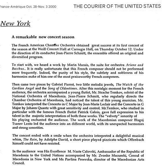 France-Amerique 28 Oct.-3 Nov. 2000